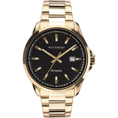 Accurist Yellow Gold Plated Mens Watch 7289 | H&H