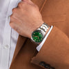 Accurist Classic Mens Watch 73007 Stainless Steel Two Tone with Green Dial