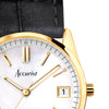 Accurist Everyday Ladies Watch Black Leather Strap 74005X