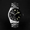 Accurist Aviation Mens Watch 76000 Stainless Steel with Black Dial