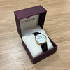 Accurist 9ct Gold Mens Watch White Dial Black Strap 7801 | H&H