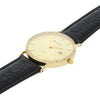 Accurist 9ct Gold Mens Watch Champagne Dial Black Strap 7802