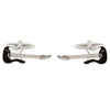 Black and White Electric Guitar Rhodium Mens Cufflinks 901520 | H&H