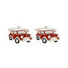 Red Mini Rhodium Plate Men's Cufflinks 901208