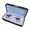 Friesian Cow Rhodium Plated Cufflinks 901323