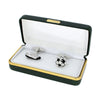 Football and Boot Mens Cufflinks Rhodium 902201 | H&H Family Jewellers