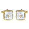 Mother Of Pearl Gold Plated Masonic Cufflinks 902820 | H&H