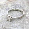 Palladium 0.35ct Solitaire Ring Princess Cut Diamond | H&H