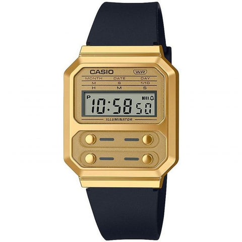 Casio Retro Vintage Collection Digital Watch Gold Colour A100WEFG-9AEF