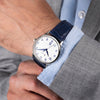 Accurist Classic Mens Blue Leather Strap Watch White Dial 73000 | H&H