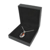 Amber Sterling Silver Oval Pendant & Chain | H&H