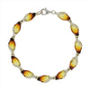 Amber Sterling Silver Ladies Bracelet