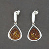 Amber Sterling Silver Drop Earrings | H&H Family Jewellers