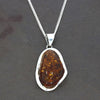 Amber Sterling Silver Oval Pendant and Chain | H&H Family Jewellers