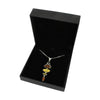 Amber Sterling Silver Drop Pendant & Chain | H&H Family Jewellers