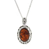 Amber Sterling Silver Pendant and Chain | H&H