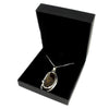 Amber Sterling Silver Oval Pendant and Chain | H&H Family Jewellers