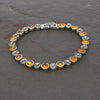 Amber and Marcasite Sterling Silver Ladies Bracelet | H&H Jewellers