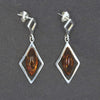 Amber Sterling Silver Drop Earrings | H&H Family Jewellers