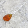 Amber With Insect Sterling Silver Pendant and Chain