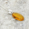 Amber With Insect Sterling Silver Pendant and Chain