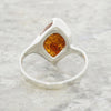 Amber Sterling Silver Ladies Ring