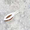 Amber Sterling Silver Marquise Pendant & Chain