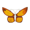 Amber Sterling Silver Butterfly Brooch