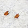 Amber Sterling Silver Marquise Drop Earrings