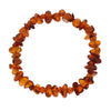 Orange Amber Ladies Stretch Chip Bracelet
