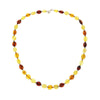 Amber Oval Multi Coloured Necklace AM056 | H&H Jewellers