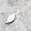 Amber Sterling Silver Leaf Shape Pendant & Chain