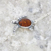 Amber Sterling Silver Ladies Turtle Bracelet