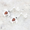 Amber Sterling Silver Turtle Drop Earrings