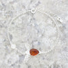 Amber Sterling Silver Ladies Bee Bracelet