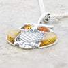 Amber Sterling Silver Owl Pendant and Chain