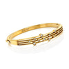 Ava & Sky Stainless Steel Gold Plated and Cubic Zirconia Bangle ASC0011