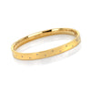 Ava & Sky Stainless Steel Gold Plated and Cubic Zirconia Bangle ASC0013