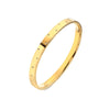 Ava & Sky Stainless Steel Gold Plated and Cubic Zirconia Bangle ASC0013