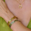 Ava & Sky Stainless Steel Gold Plated Twisted Ribbon Bangle ASC0021