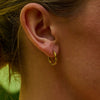 Ava & Sky Stainless Steel Gold Plated Twist Hoop Earrings ASE0001