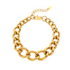 Ava & Sky Stainless Steel Gold Plated Graduated Chunky Bracelet ASL0007