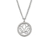 Angel Whisperer Lotus Flower Silver Necklace ERN-LOTUS-ZI