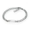 D for Diamond Sterling Silver Boys ID Bracelet B2843