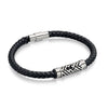 Fred Bennett Black Leather Mens Bracelet B4725