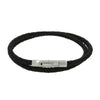 Unique & Co Black Leather Mens Bracelet B511BL-19
