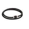 Fred Bennett Black Leather Mens Bracelet B5133