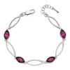 Fiorelli Silver Amethyst Crystal Bracelet B5210M