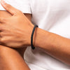 Fred Bennett Antique Grey Leather Mens Bracelet B5276