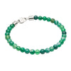 Fred Bennett Green Agate Bead Mens Bracelet B5426G